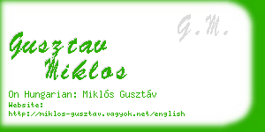 gusztav miklos business card